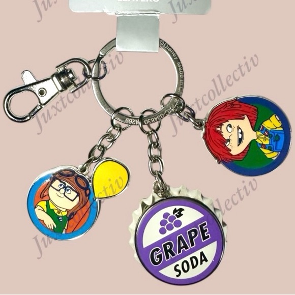 NWT Disney Parks Pixar Up Grape Soda Keychain - Picture 1 of 2